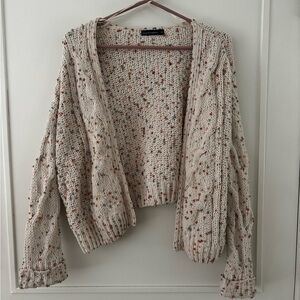 Moon & Madison Speckled Knit Cardigan
